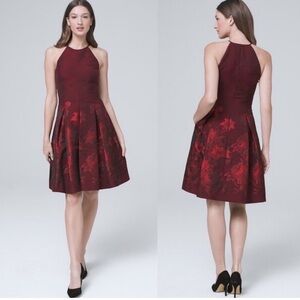 White House Black Market Halter Fit & Flare Dress